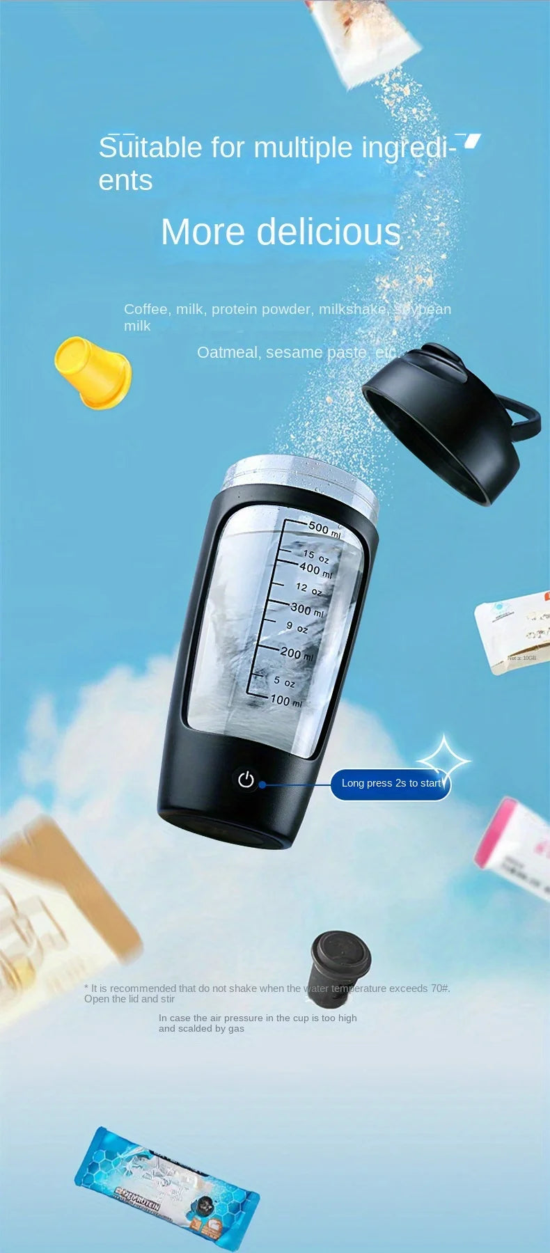 650ml Electric Protein Powder Mixing Cup