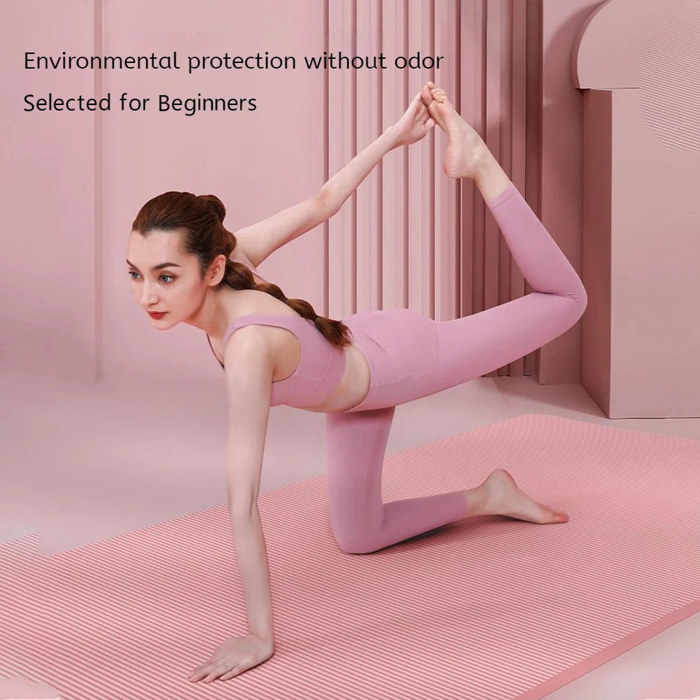 Yoga Mat – Eco-Friendly, Non-Slip with Strap for Home and Studio Workouts