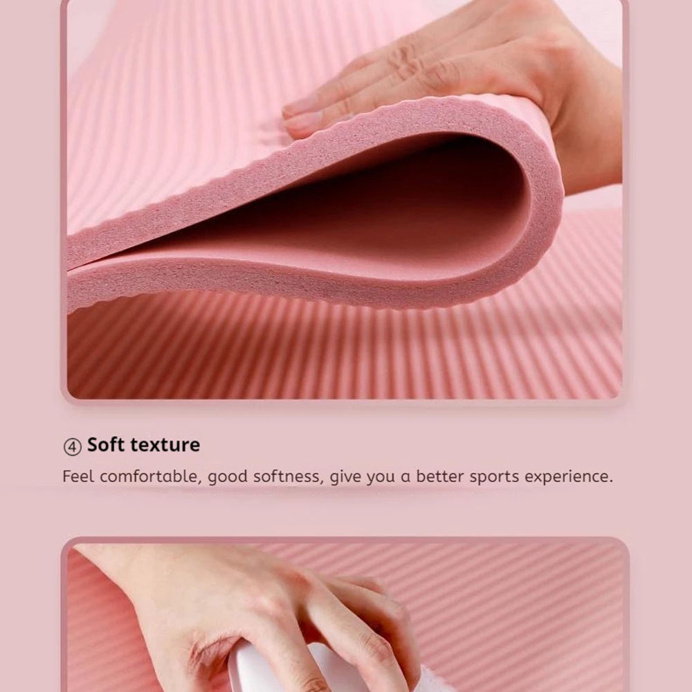 Yoga Mat Sided Non Slip Eco Friendly Fitness Exercise