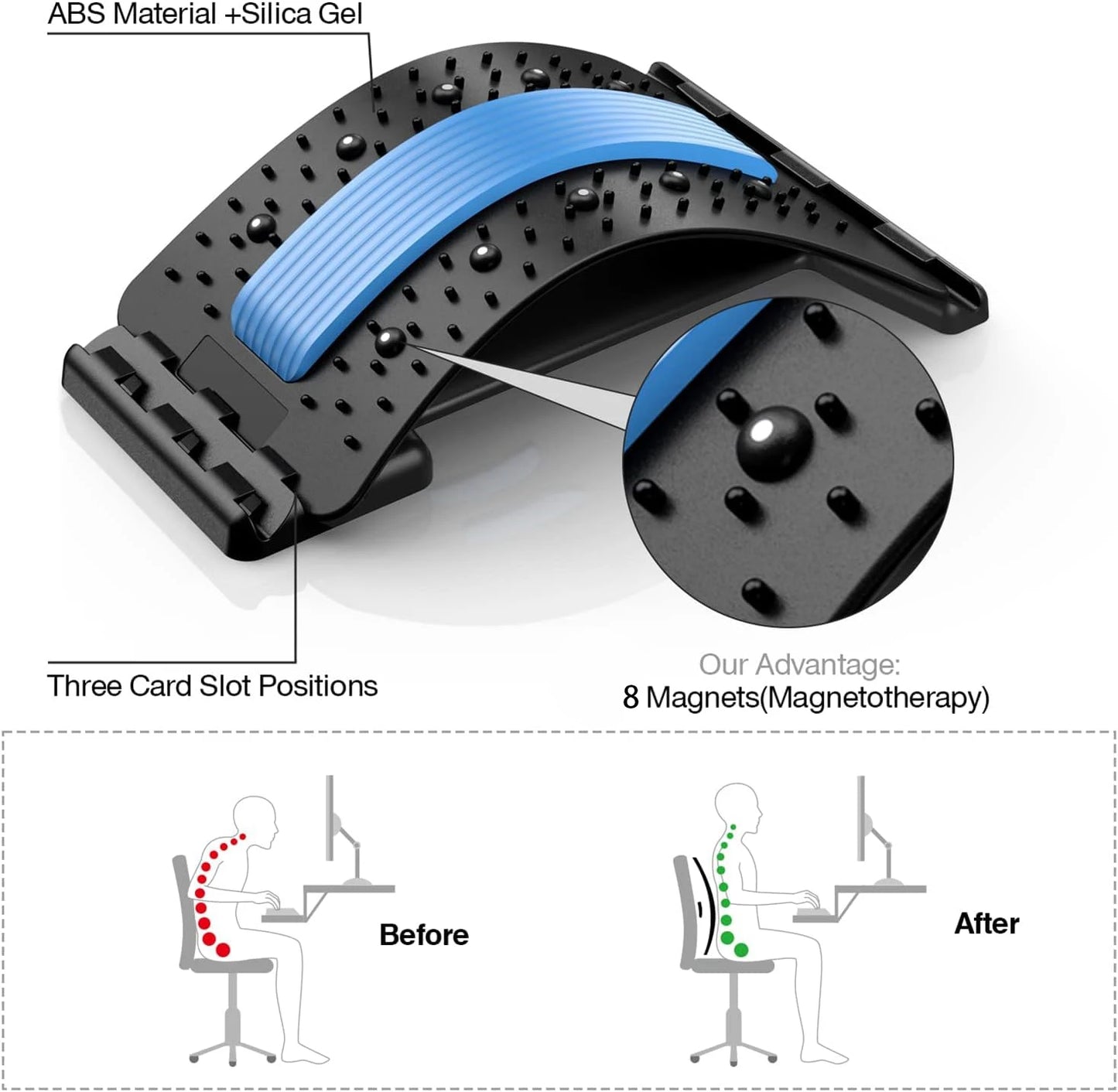 Back Stretcher for Back Pain Relief – Multi-Level Back Cracker Board
